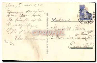Nice — A Ponte Promenade e o Mont-Boron — Edição R.M. n°51 — Verso