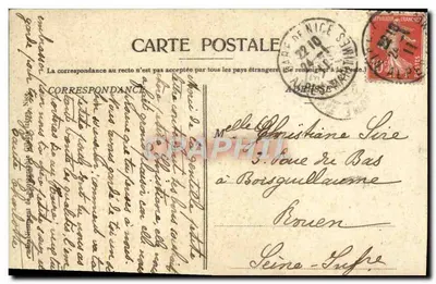 NICE — Promenade des Anglais — Wydawnictwo Giletta, fot. Nice, nr 148 — Rewers