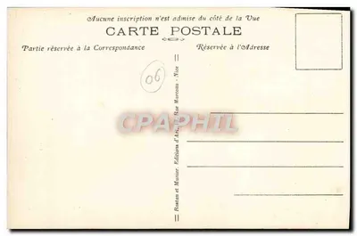 Nice — A entrada do porto e o Monte Boron — R. M. — N° 527 — Verso