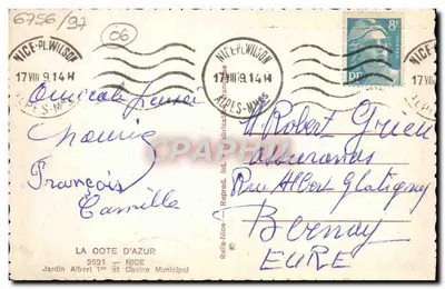 Nice — Ogród Albert I i Miejski Kino — Ralle-Nice — Rewers