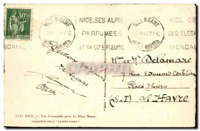 Nizza — Panoramische uitzicht genomen vanaf de Berg Boron — Rella — Achterkant