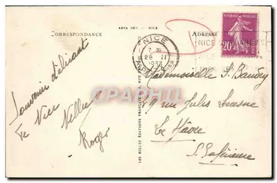 Nice — Quai des États-Unis — ADIA IMP. NICE n°409 — Rewers