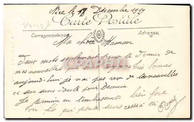 Nizza — Monumento alla Regina Vittoria — Selecta, n° 225 — Verso