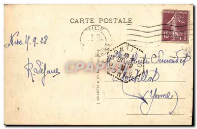 Nice - A Gruta - Jardim Albert Ier — Edit. Gilletto, n°7 — Verso