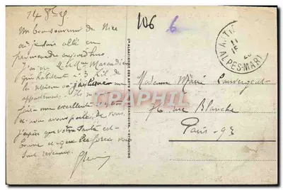 Nice - Quai des États-Unis i Promenade des Anglais — Wydawca: Cie Alsacienne des Arts Picto-Mécaniques, n° 58 — Rewers