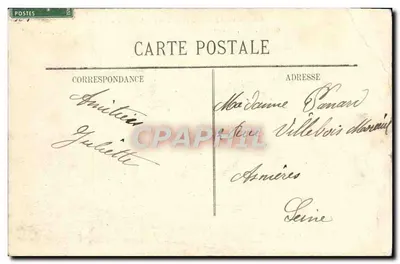Carnaval de Nice 1908 — défilé avec géant et cortège — Guende, phot, Marseille — Verso