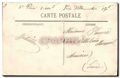 Carnaval de Nice 1908 — Cour de Cirque — Éditeur C. P. S., Paris — Verso