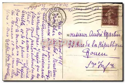 NICE widok między palmami — widok panoramiczny — wydawca nieznany, nr serii 186 — Rewers
