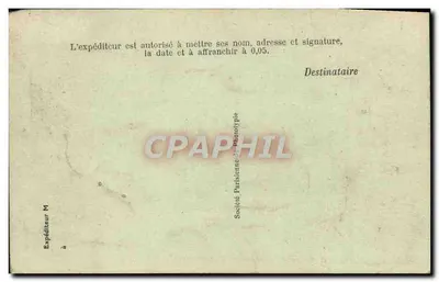 Nice — Avenida da Vitória — Société Parisienne de Phototypie — Verso