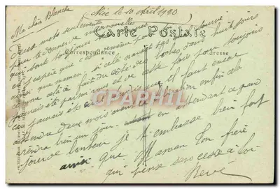 Nice — Quai des États-Unis, widok z Ponchettes — IND. Phot. — Rewers