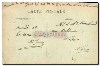 Nice - Ogólny widok — La Côte d'Azur, seria 77 — wydawca nieodczytelny — Rewers