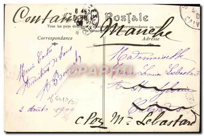 Nice — Gare — Wydawca Alphonse B. Rancart, nr 426 — Rewers