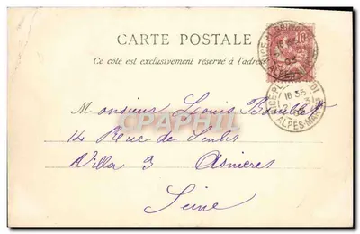 NICE — Plac Masséna — Héliotypie E. Le Dalle — Rewers