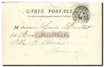 Vieux Nice perto da Place Rossetti — visão da rue de la Halle aux Herbes — editor MTIL, n°50 — Verso