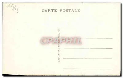 Roquebrune i Kap Martin — Widok z Trasy Grande Corniche — Edit. Gilletta, n° 1089 — Rewers