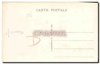 Zakręty drogi przez Przełęcz Braus (A.-M.) — Trasa z Nicei do Włoch — J. Gilletta i Cie, Nice — Rewers