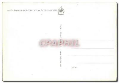 Vale da Vesubie — Carta postal panorâmica com mapa e vistas dos vilarejos — Éditions MAR - Nice — Verso