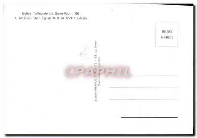 Wnętrze klasztornej świątyni św. Pawła — Éd. La Sayne, nr 06 — Rewers