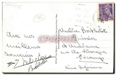 Saint-Paul - ogólne widok — zajęcie klasztoru Świętego Jerzego — Wydawnictwo La Cigogne, Nice — Rewers