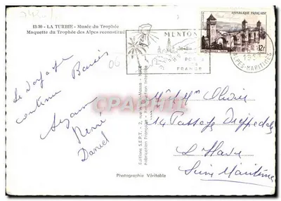 Maquete do Troféu das Alpes reconstituído — Museu do Troféu — Menton — Verso
