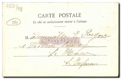 La Turbie (Alpes-Maritimes) — Velha Rua — Editor Annibali, Nice, n° 1013 — Verso