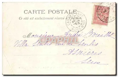 Bilhete postal antigo Vallauris Vista da Fábrica de Cerâmica de Arte Jerome Massier Filho — Verso