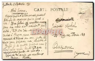 Bilhete postal antigo Guillon O Ponte e o Castelo — Verso