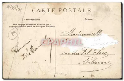 Bilhete postal antigo Vassy A Escola Livre — Verso