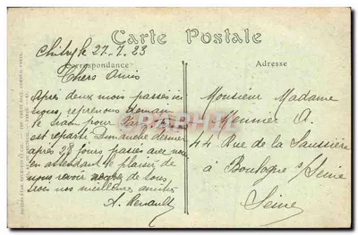 Souvenir da Yonne — vinhedos, cartas postais e paisagens — editor anônimo, n° 257 — Verso
