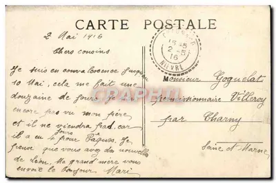 Entrada das Grutas das Fadas — Arcy-sur-Cure — Editor não identificado, n° de série I — Verso