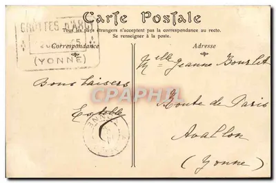 Arcy-sur-Cure — A Descida nas Grutas — ND Phot — Verso