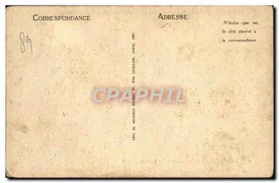 CPA Arcy Sur Cury Entree des Grottes — Verso