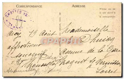 Arcy-sur-Cure — A Cure, vista tirada do Grande Ponte — ND — Verso