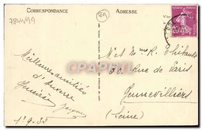 Auxerre — Wieża zegarowa — LL, nr 63 — Rewers