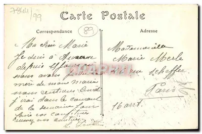 Auxerre. Rzeka Yonne i Katedra — ND. Fot. — Toulot, wyd., Auxerre. N° 207 — Rewers