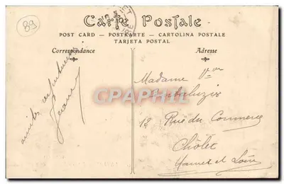 Auxerre — Retraite Iluminada do 2 de agosto de 1908 — Carro da Ruche Bourguignonne — Toulout, édit. — Verso