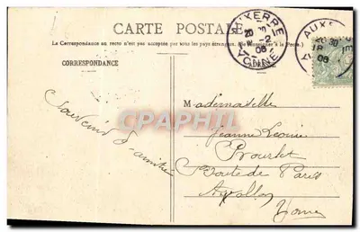Auxerre — Promenady przy Wrotach Egleny — Cl. L. Fourquaux - Toulot, wyd., Auxerre — Rewers