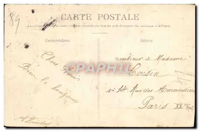 Auxerre — La Tour de l'Horloge — Éditeur inconnu, n° 2 — Verso