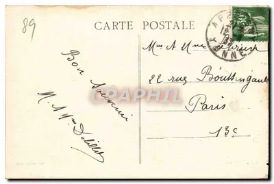 Auxerre — Poczta — Fot. Comble — Rewers