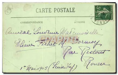 Auxerre — La Tour de l'Horloge — éditeur LL. Guyard — Verso