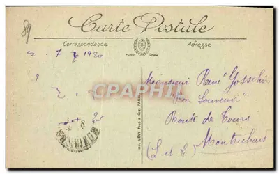 Auxerre — A Torre da Hora — LL. — Editor Guyard, n° 63 — Verso