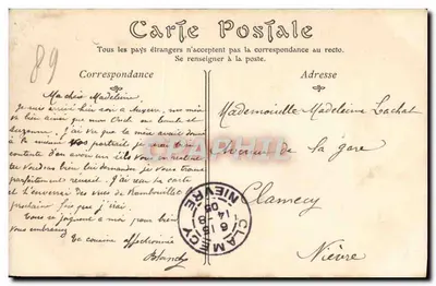 Auxerre — Wieża zegarowa — Toulout, wydawca — Kolekcja ND Phot — Rewers