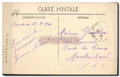 Auxerre — Ogólny widok z wieży Świętego Germain — LL. — nr 10 — Rewers