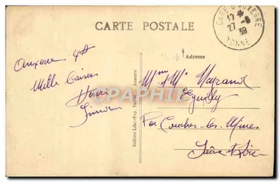 Auxerre — Katedra, widok z Arbre-Sec — Wydawnictwo Libr.-Pap. Auxerre, nr 259 — Rewers