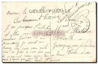 Auxerre — Brzegi Yonne — Nieznany wydawca — Rewers
