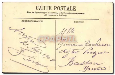 Auxerre — O Parque do Árvore Seca — editor Postes — Verso
