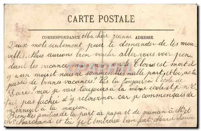 Auxerre — Escola Normal de Professores — A Praça de Honra — LL. — Verso