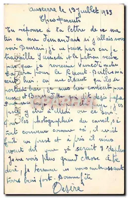 Auxerre — Pomnik Pamiętnikowy z Wielkiej Wojny 1914-18 — lub z tyłu — Rewers