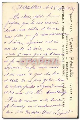 Avallon. Um Canto do Cousin — Cemitério Renaudot, lib. é. — Verso