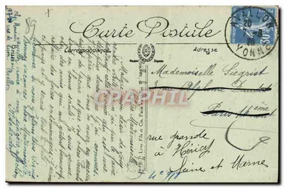 Avallon — La Rue des Remparts — Lib. Coutron, n° 69 — Verso
